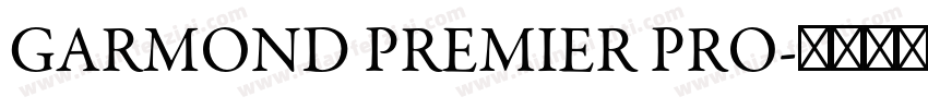 GARMOND PREMIER PRO字体转换
